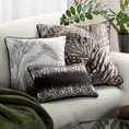 EVA MINGE Poszewka EVA 17 A z luksusowego welwetu z designerskim nadrukiem i wypustką na brzegach - 60 x 60 cm - czarny 3