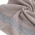 EUROFIRANY CLASSIC Ręcznik SYLWIA 1 z żakardową bordiurą tkaną w ornamentowy wzór - 50 x 90 cm - wrzosowy 5