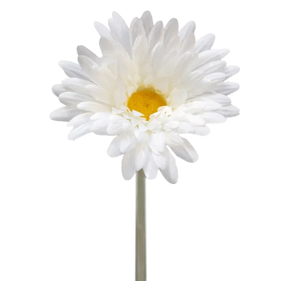 GERBERA kwiat sztuczny dekoracyjny - dł. 52 cm śr. kwiat 11 cm - biały