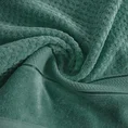 Puszysty ręcznik JESSI z fakturą wytłaczanej krateczki i welurową bordiurą - 50 x 90 cm - ciemnozielony 5