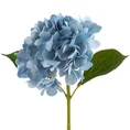 HORTENSJA kwiat sztuczny dekoracyjny z płatkami z jedwabistej tkaniny - ∅ 16 x 66 cm - niebieski 1