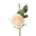 RÓŻA kwiat sztuczny dekoracyjny - dł. 40 cm śr. kwiat 8 cm - kremowy 1