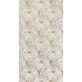 Zasłona SABA z miękkiego welwetu z nadrukiem egzotycznych liści - 140 x 270 cm - biały 9