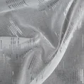 Firana z matowej tkaniny zdobiona srebrnym wzorem z imitacji cekinów - 140 x 250 cm - biały 7