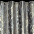 Zasłona MELODY z miękkiego welwetu ze złocistym nadrukiem z efektem 3D - 140 x 250 cm - stalowy 6