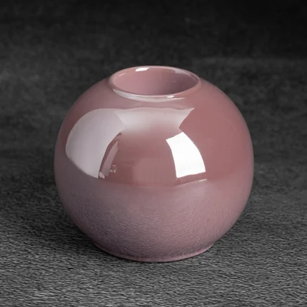 Kulisty świecznik ceramiczny SIMONA z perłowym połyskiem Kulisty świecznik ceramiczny SIMONA z perłowym połyskiem - ∅ 10 x 8 cm