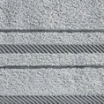 Ręcznik bawełniany KORAL z bordiurą podkreśloną  żakardowymi paseczkami - 30 x 50 cm - srebrny 2