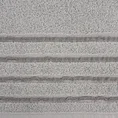 Ręcznik klasyczny JASPER z bordiurą podkreśloną delikatnymi grafitowymi paskami - 50 x 90 cm - srebrny 2