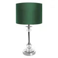 Lampka stołowa ALYSA z kryształową podstawą i welwetowym abażurem - 30 x 30 x 52 cm - zielony 3