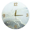 Dekoracyjny zegar ścienny w stylu nowoczesnym - 60 x 5 x 60 cm - srebrny 1