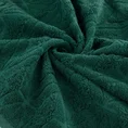 REINA LINE Ręcznik SENDI 50x90 cm z bawełny egipskiej tkany w geometryczny wzór - 50 x 90 cm - ciemnozielony 5