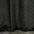 Zasłona JULIA z miękkiego welwetu z wytłaczanym geometrycznym wzorem wachlarzy - 140 x 250 cm - czarny 3