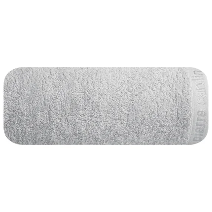 PIERRE CARDIN Ręcznik EVI w kolorze srebrnym, z żakardową bordiurą PIERRE CARDIN Ręcznik EVI w kolorze srebrnym, z żakardową bordiurą - 50 x 90 cm