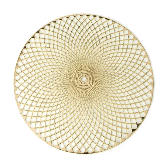 Podkładka DARIA okrągła  z ażurowym wzorem - ∅ 38 cm - złoty