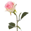 RÓŻA kwiat sztuczny dekoracyjny z płatkami z jedwabistej tkaniny - ∅ 7 x 63 cm - różowy 2
