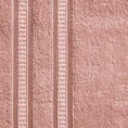EUROFIRANY PREMIUM Ręcznik MILA  z włókien bambusowych z  bordiurą tkaną w ozdobne pasy 3D - 70 x 140 cm - różowy 2