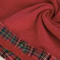 Ręcznik SANTA 1 podkreślony falbanką w kratkę - 50 x 90 cm - czerwony 5