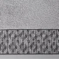 Ręcznik KIARA z żakardową bordiurą przetykaną błyszczącą nicią - 50 x 90 cm - stalowy 2