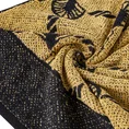 Ręcznik DORIAN melanżowy z geometrycznym wzorem z motywem wachlarzy - 30 x 50 cm - czarny 5