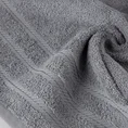 Ręcznik VITO z bawełny podkreślony żakardowymi paskami - 70 x 140 cm - stalowy 5