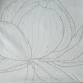 Bieżnik welwetowy BLINK 12 z welwetu z dużym wzorem kwiatu lotosu - 35 x 180 cm - biały 5