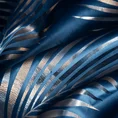 Zasłona GLORIA z miękkiego welwetu z błyszczącym nadrukiem palmowych liści - 140 x 250 cm - granatowy 11