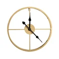 Dekoracyjny zegar ścienny z metalu w nowoczesnym minimalistycznym stylu - 40 x 6 x 40 cm - złoty 1