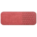 Ręcznik z bordiurą w groszki - 70 x 140 cm - czerwony 3