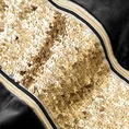 Zasłona BUENO z welwetu zdobiona pasem połyskliwych  złotych cekinów - 140 x 250 cm - czarny 9