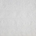 Ręcznik VITO z bawełny podkreślony żakardowymi paskami - 70 x 140 cm - biały 2