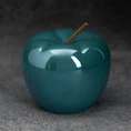 Jabłko- figurka ceramiczna SIMONA z perłowym połyskiem - 11 x 11 x 13 cm - turkusowy 1