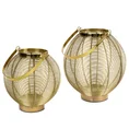 Lampion dekoracyjny MELA złoty z metalu - ∅ 22 x 23 cm - złoty 3