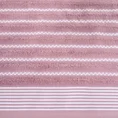 DESIGN 91 Ręcznik LEO klasyczny z bordiurą w pasy - 70 x 140 cm - liliowy 2