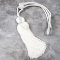 Dekoracyjny sznur do upięć z chwostem  - dł. 74 cm - kremowy 1
