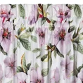 Zasłona ARLETA z miękkiej tkaniny z kwiatowym nadrukiem - 140 x 270 cm - biały 12