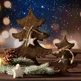 Figurka świąteczna drewniana choinka w stylu eko - 18 x 3 x 25 cm - brązowy 2