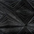 Zasłona ARIANA z pasem lśniącego geometrycznego nadruku - 140 x 250 cm - czarny 11