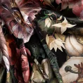 Zasłona PEONIA z miękkiego welwetu z nadrukiem malowanych ręcznie kwiatów z efektem 3D - 140 x 270 cm - bordowy 14