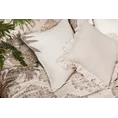 TERRA COLLECTION Poszewka SEVILLE z tkaniny z efektem melanżu i wypustką na brzegach - 50 x 50 cm - kremowy 2