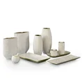 Patera ceramiczna VERDA o prostokątnym kształcie z drobnym wytłaczanym wzorem - 35 x 20 x 4 cm - biały 4