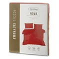 EUROFIRANY NOVA Komplet pościeli z wysokiej jakości satyny bawełnianej jednokolorowy - 220 x 200 cm - czerwony 2
