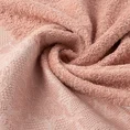 Ręcznik TULIA z żakardową bordiurą z subtelnym kwiatowym wzorem - 50 x 90 cm - pudrowy róż 5