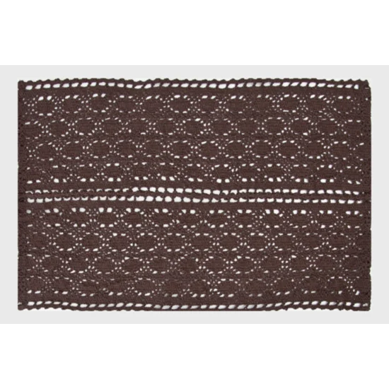 Dekoracyjna podkładka PRIMA z bawełny z ażurowym wzorem - 30 x 45 cm - brązowy