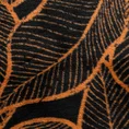 Koc  bawełniano-akrylowy miękki i jedwabisty w dotyku z motywem liści - 150 x 200 cm - czarny 4