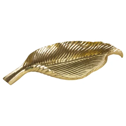 Liść - patera ceramiczna złota Liść - patera ceramiczna złota - 39 x 18 x 5 cm