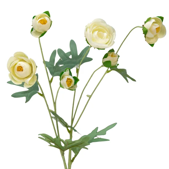 JASKIER - PEŁNIK, kwiat sztuczny dekoracyjny - ∅ 5 x 81 cm - kremowy