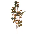 GAŁĄZKA OZDOBNA z jagodami, kwiat sztuczny dekoracyjny - 99 cm - jasnobrązowy 1