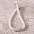 Dekoracyjny sznur do upięć ze zdobieniem z kryształków - 87 cm - biały 6