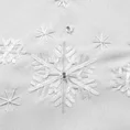 Szarfa świąteczna RENE z haftem z motywem śnieżynek - 33 x 140 cm - biały 2