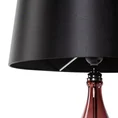 Lampa stołowa ALMA na szklanej podstawie z  abażurem z połyskującej tkaniny - 28 x 36 x 70 cm - bordowy 4